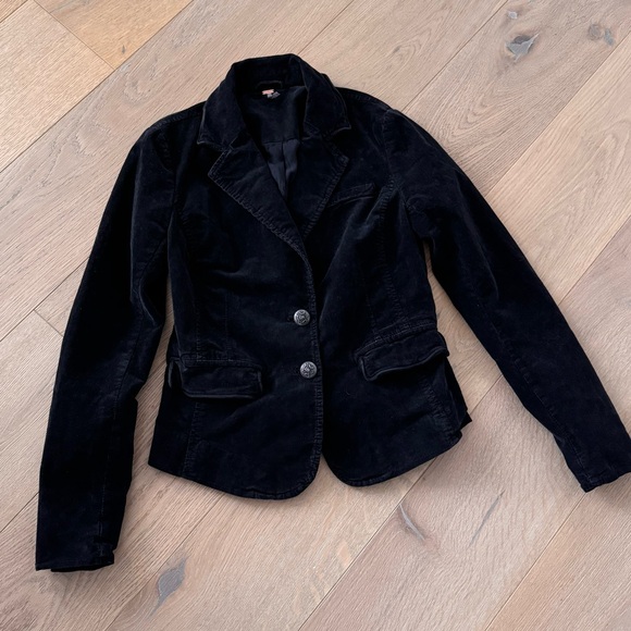 Free People Corduroy Black Byron Blazer Jacket XS - Picture 3 of 10